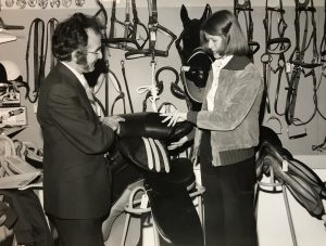 Phil White with a saddle